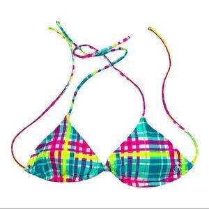 OP Bright Colored Triangle Bikini Top Sz S